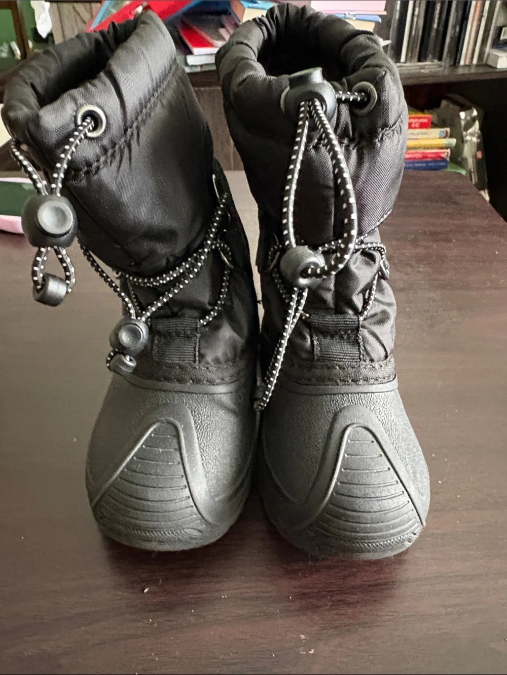 Kamik Kids Black Snow Boots with Bungee Toggle
